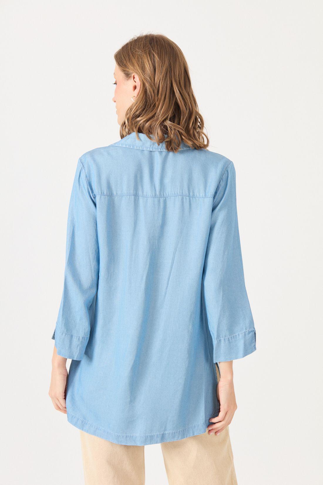 Blusa Lyocell Celeste Cod 4520566-4