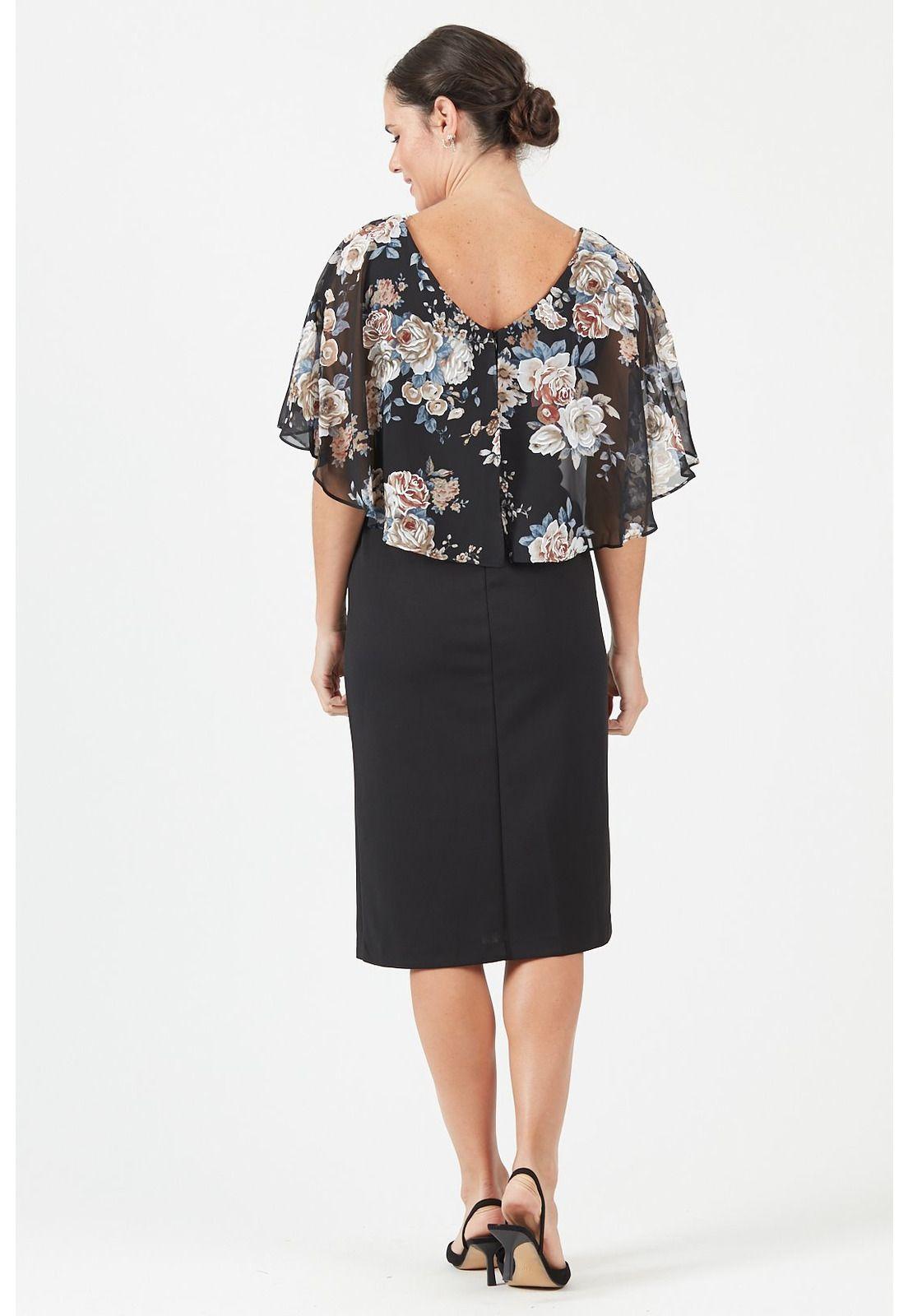 Vestido negro estampado PRIVILEGE 7-3