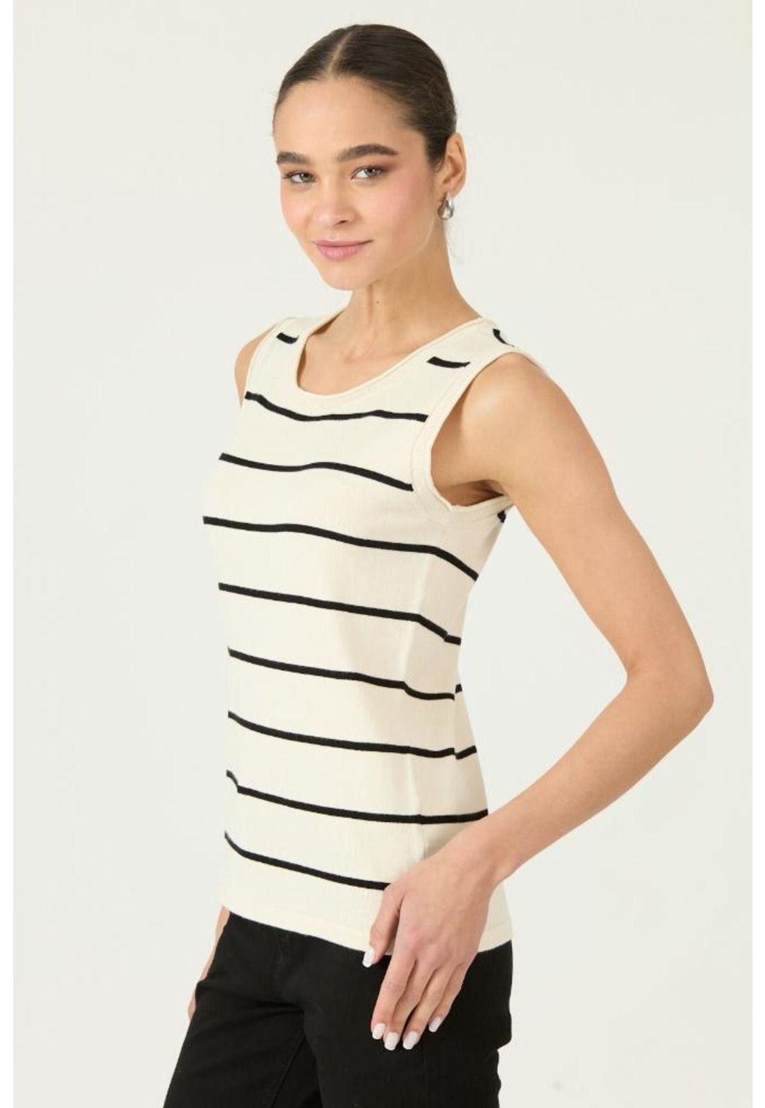 Polera tejida beige PRIVILEGE 2942-2