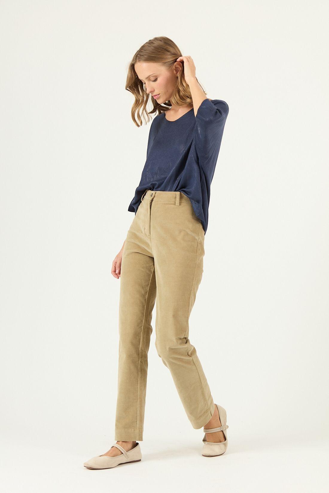 Pantalon straight beige 2267-1