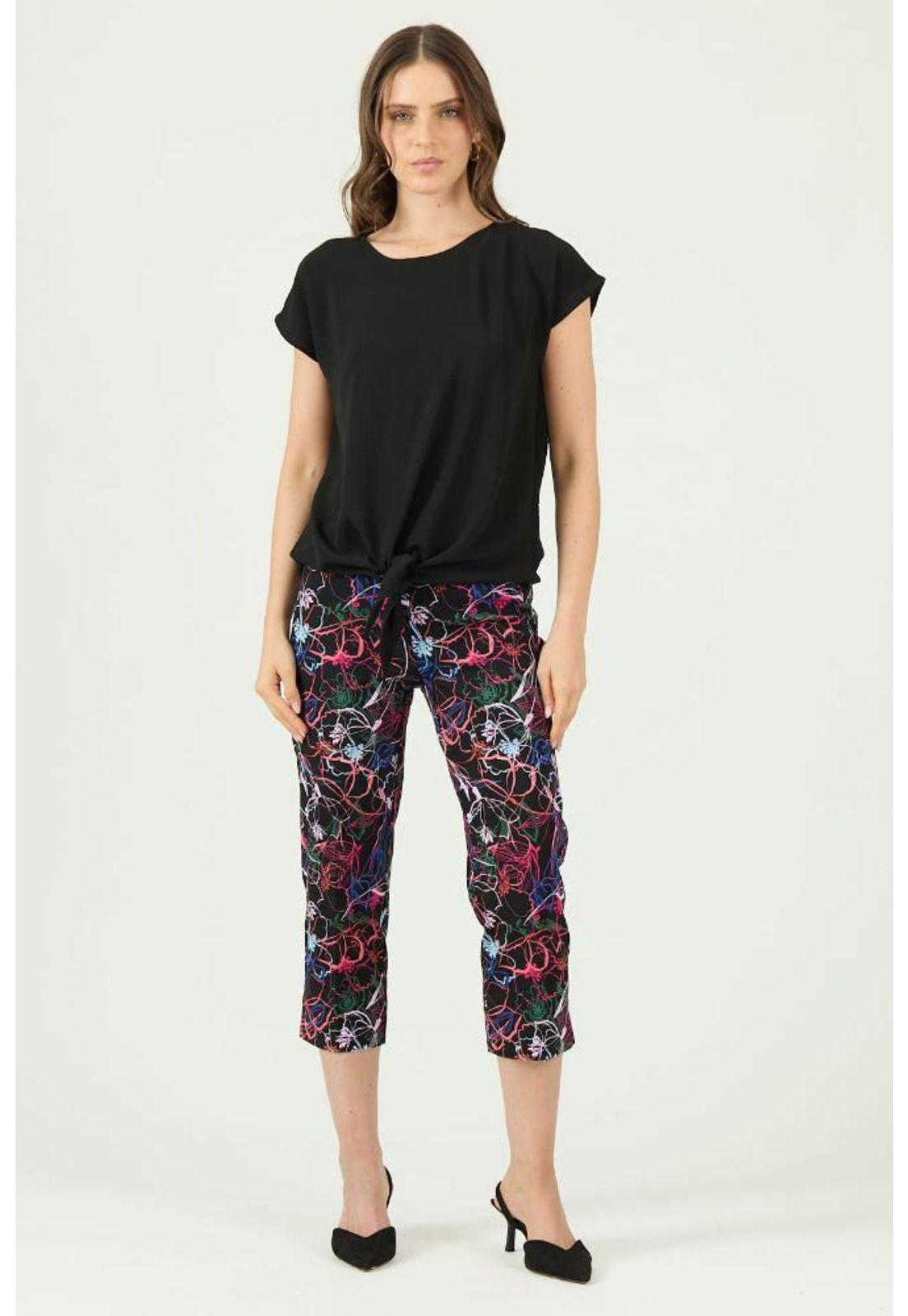 Leggings tubo negra estampada PRIVILEGE 1483-0