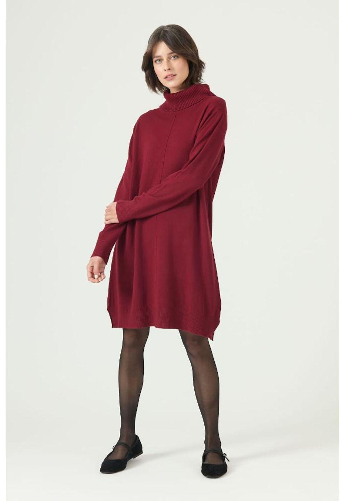 Vestido burdeo PRIVILEGE 2632-1