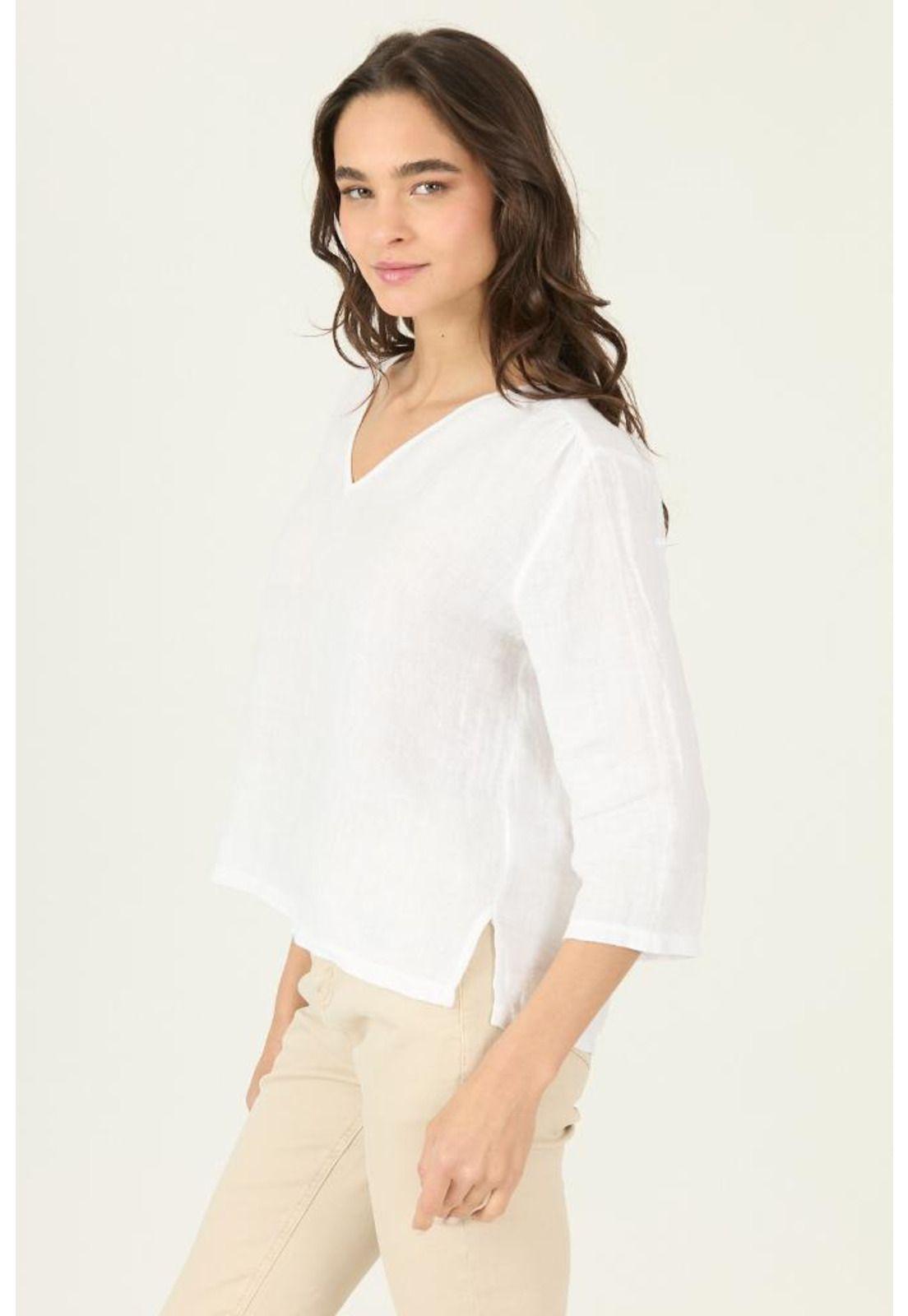 Blusa de lino blanca PRIVILEGE 2918-2