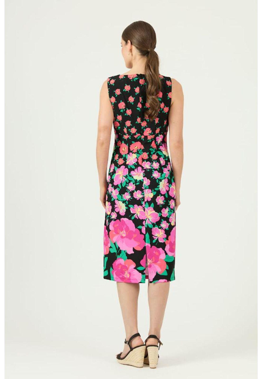 Vestido negro flores PRIVILEGE 1410-2
