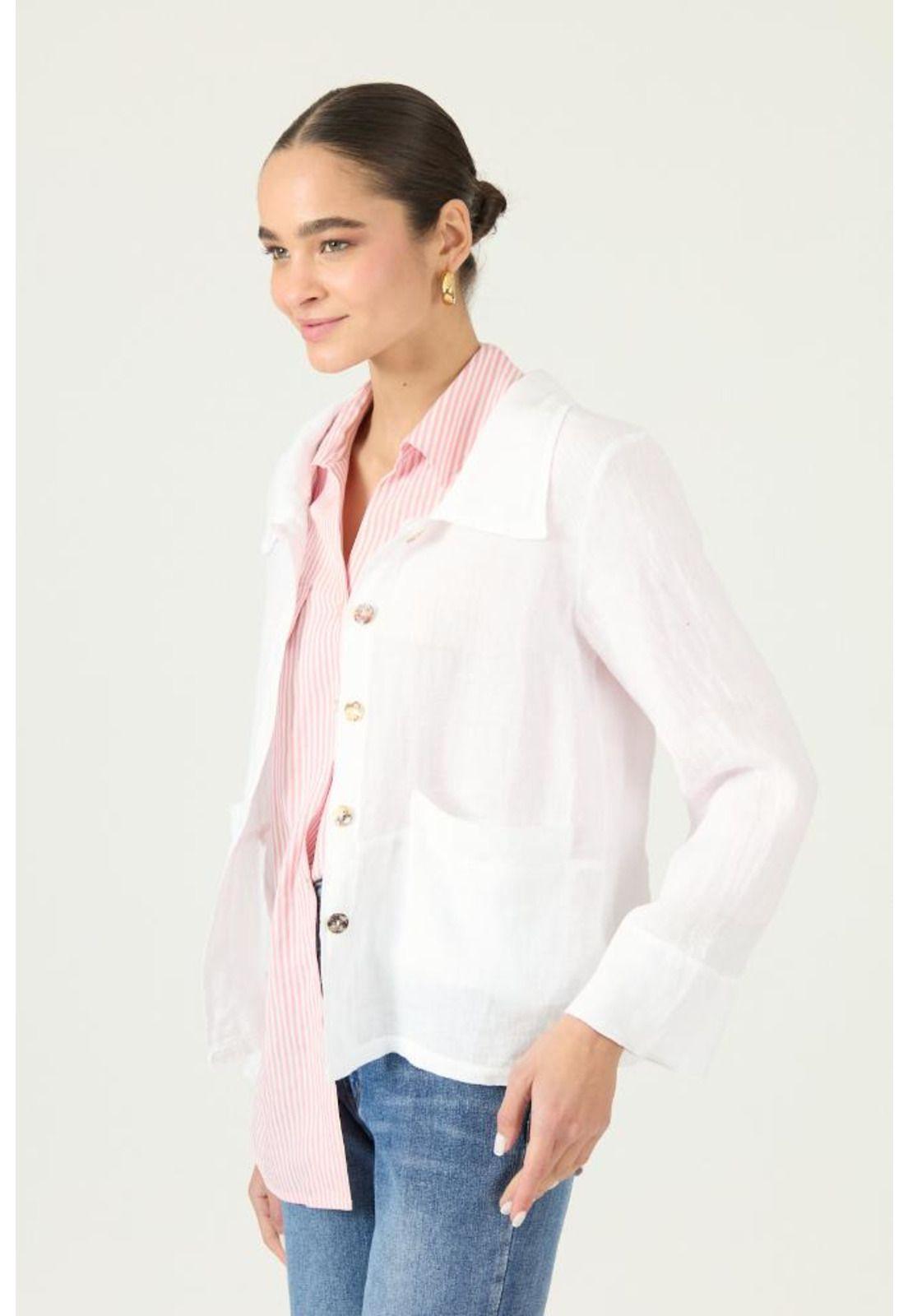 Chaqueta de lino blanca PRIVILEGE 2850-2