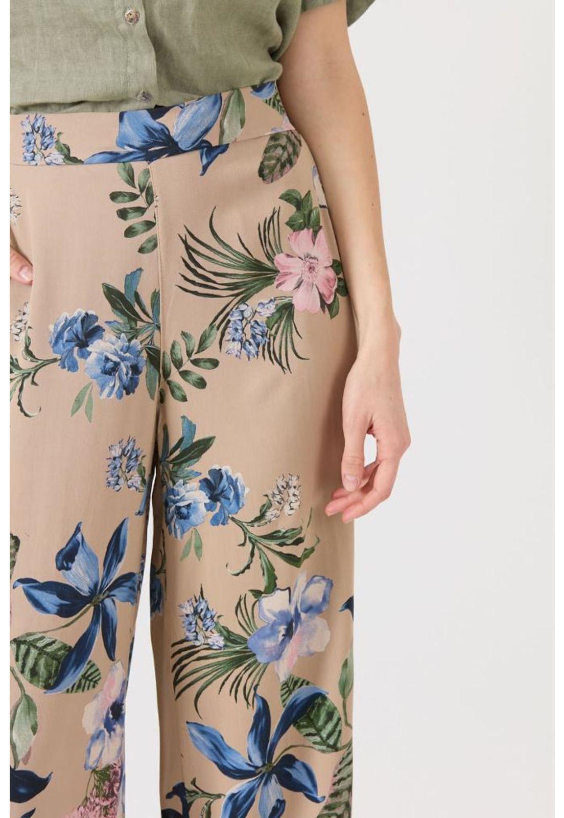 Pantalon wide leg tabaco estampado PRIVILEGE 1486-1