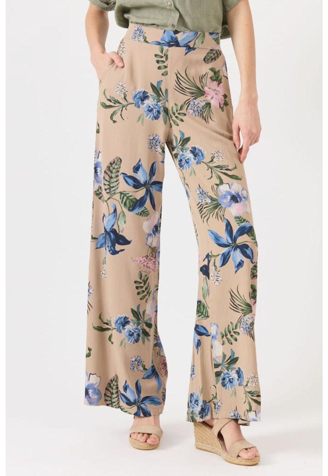 Pantalon wide leg tabaco estampado PRIVILEGE 1486-2
