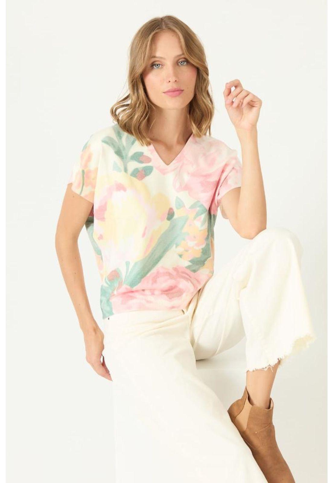 Sweater multicolor flores PRIVILEGE 2112-0