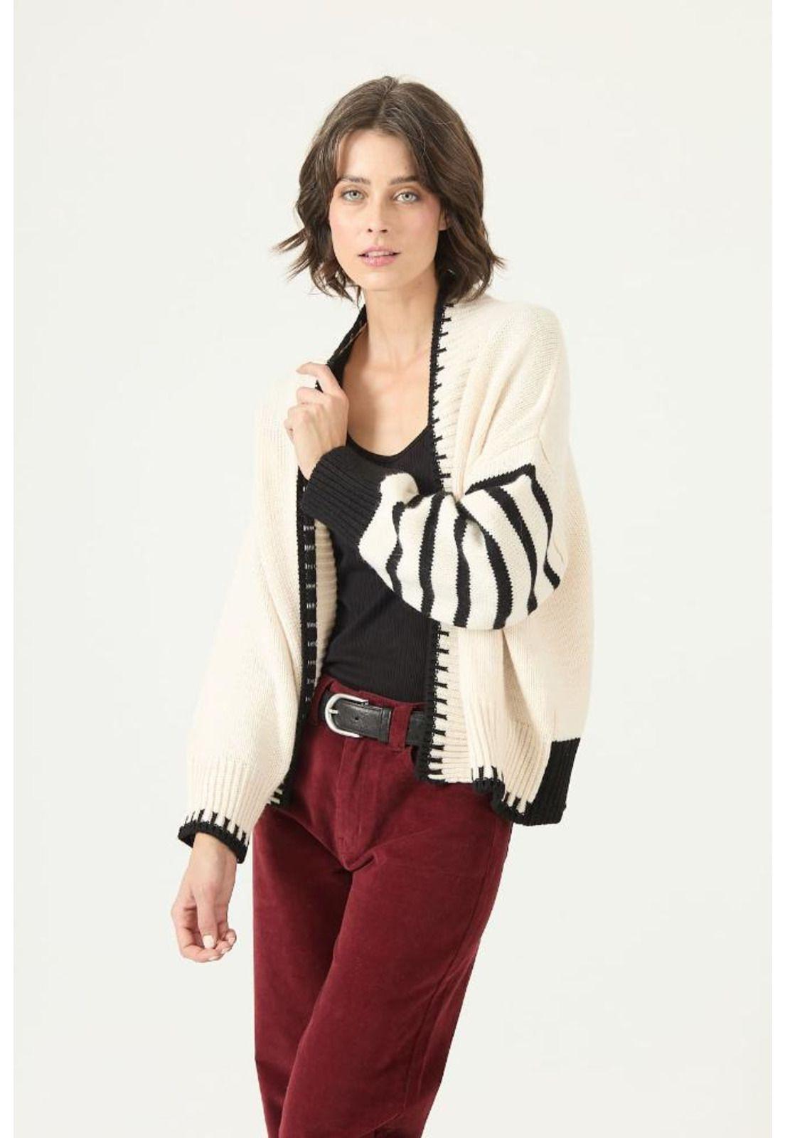 Sweater con lana crudo rayas PRIVILEGE 2765-0