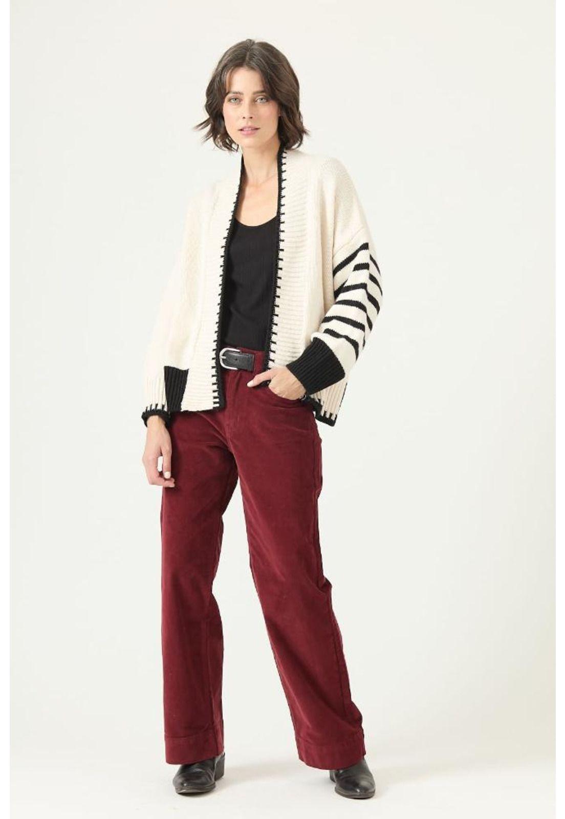 Sweater con lana crudo rayas PRIVILEGE 2765-1