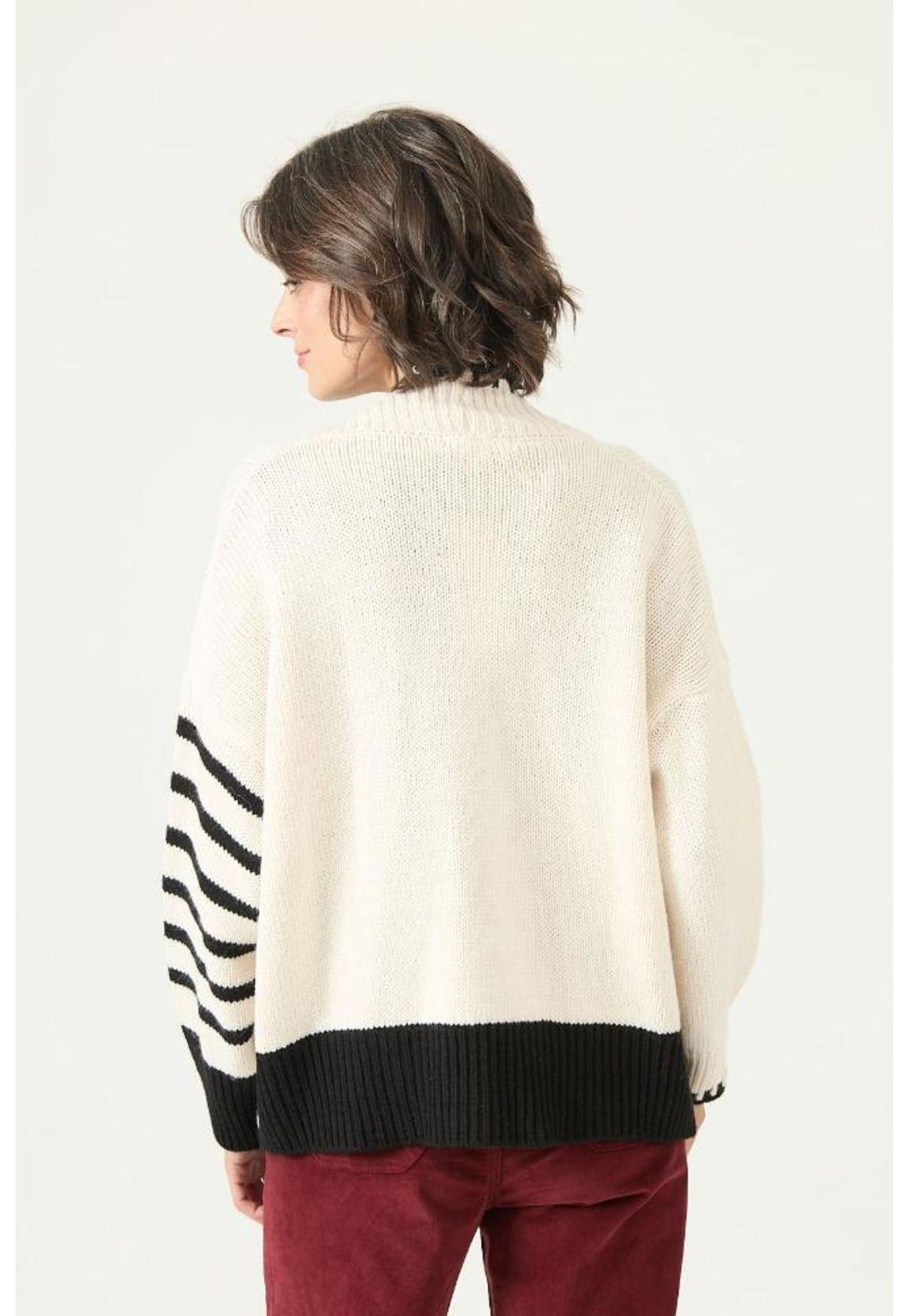 Sweater con lana crudo rayas PRIVILEGE 2765-4