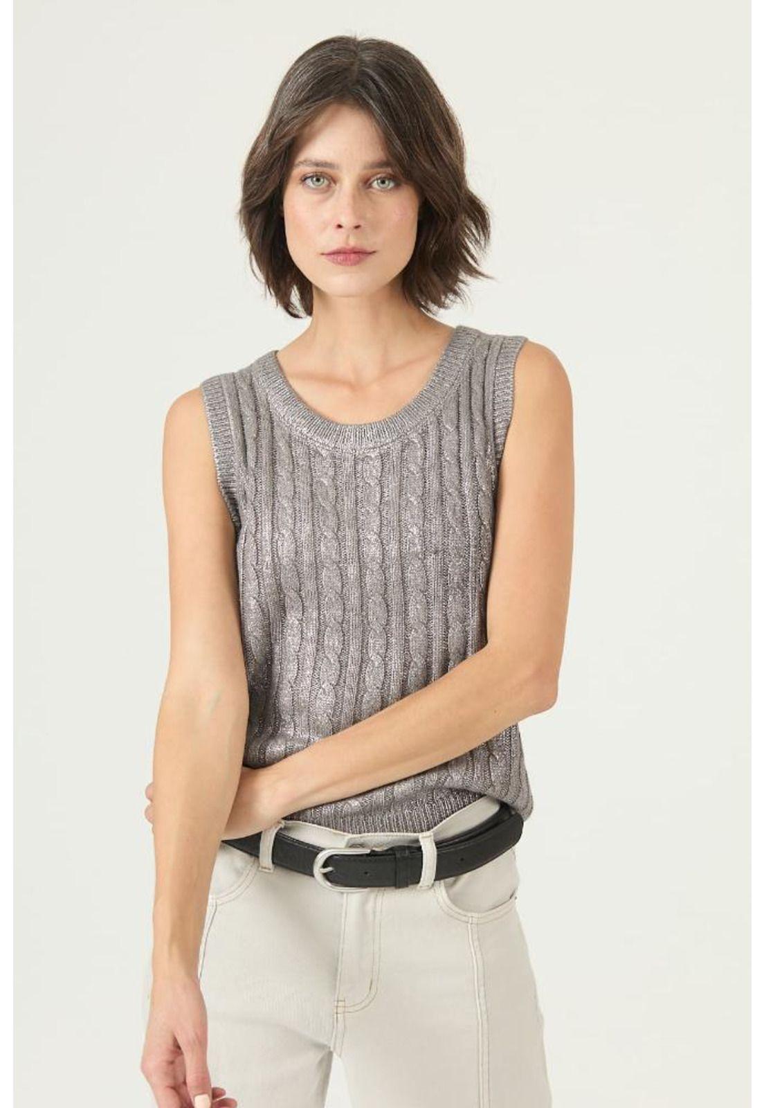 Sweater plata trenzas PRIVILEGE 2654-2