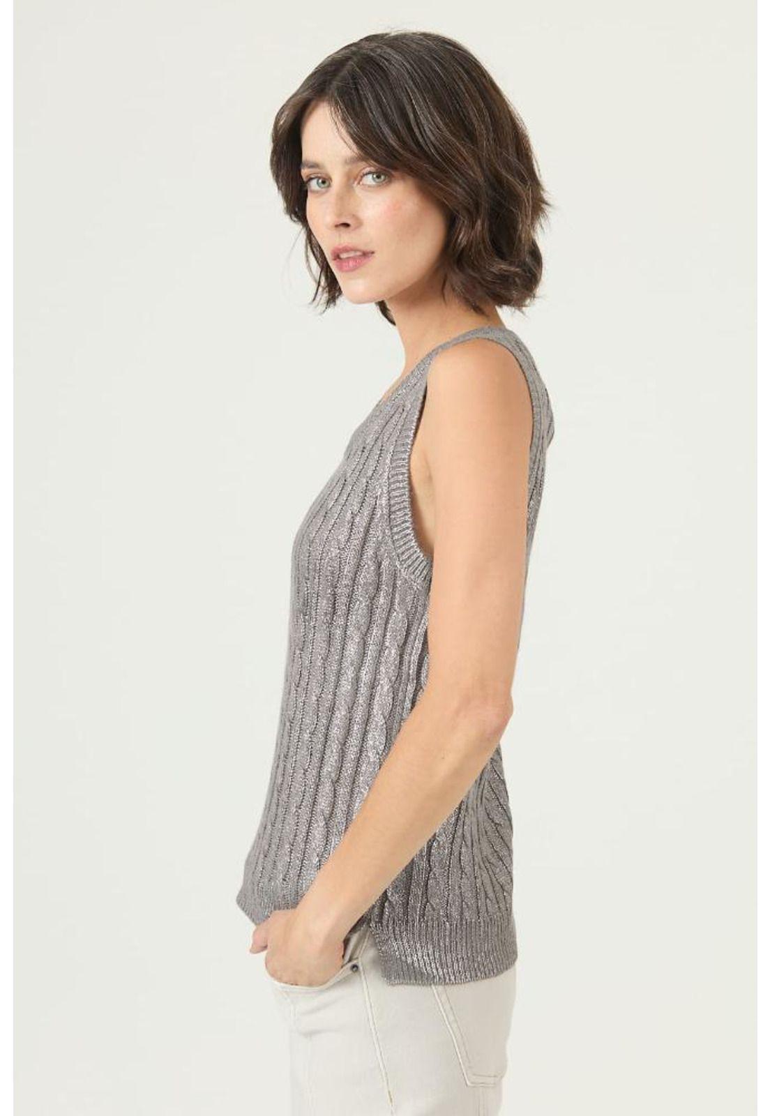 Sweater plata trenzas PRIVILEGE 2654-3