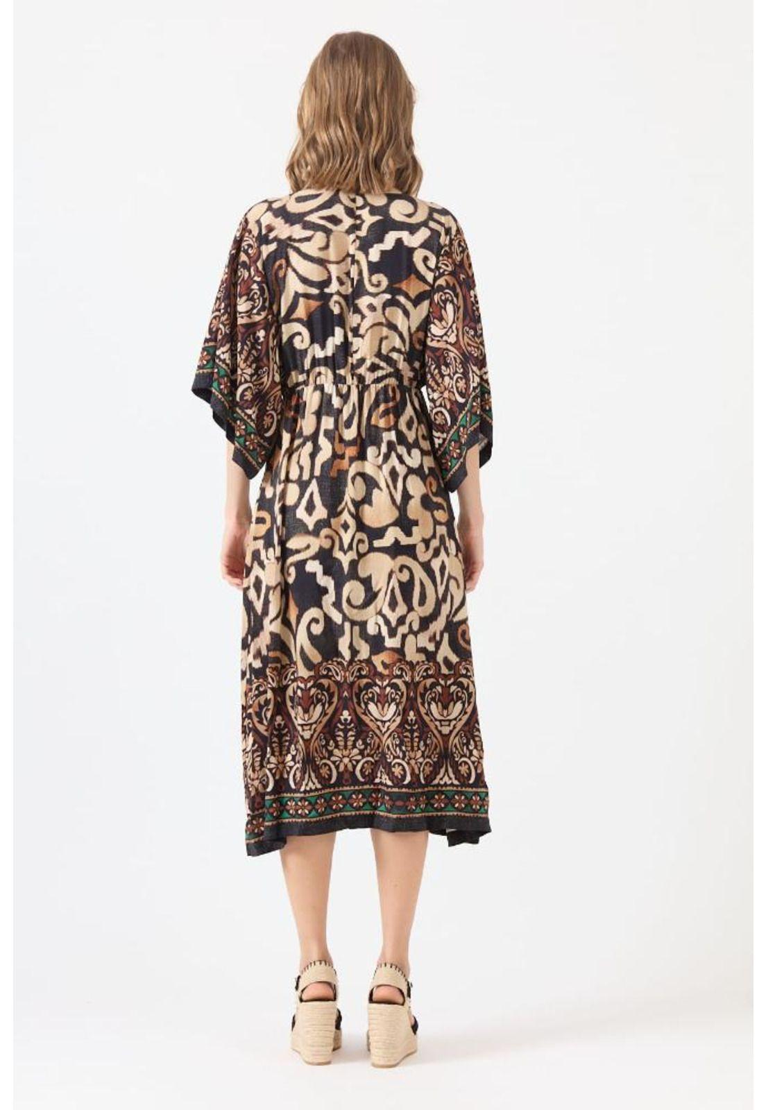Vestido cafe estampado PRIVILEGE 1154-4