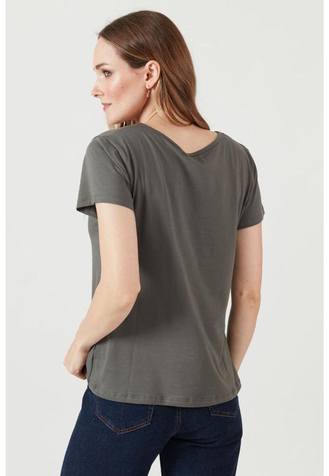 Polera con algodon pima gris oscuro PRIVILEGE 2094-2