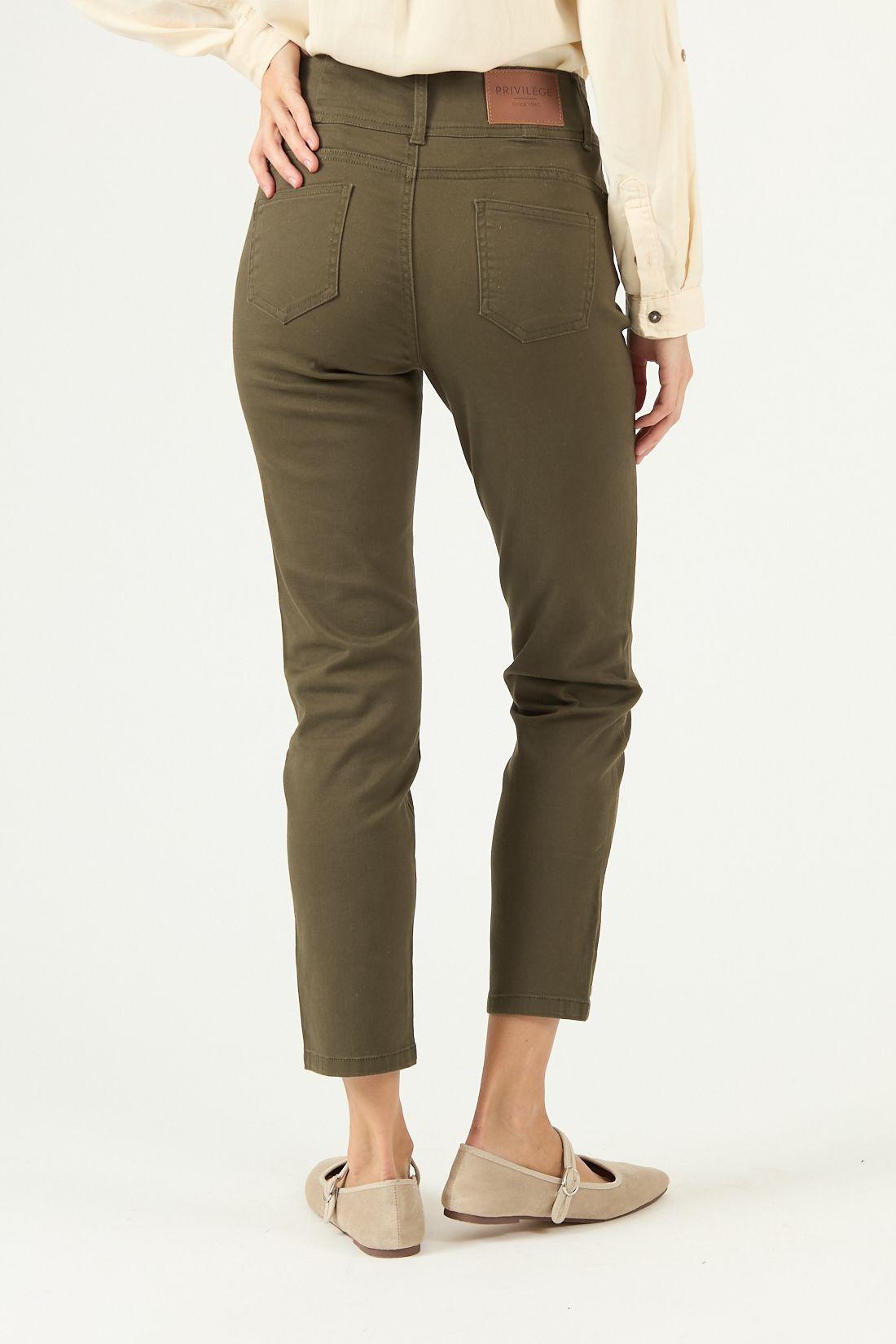 Pantalon Skinny Verde Militar Cod 0200045-3