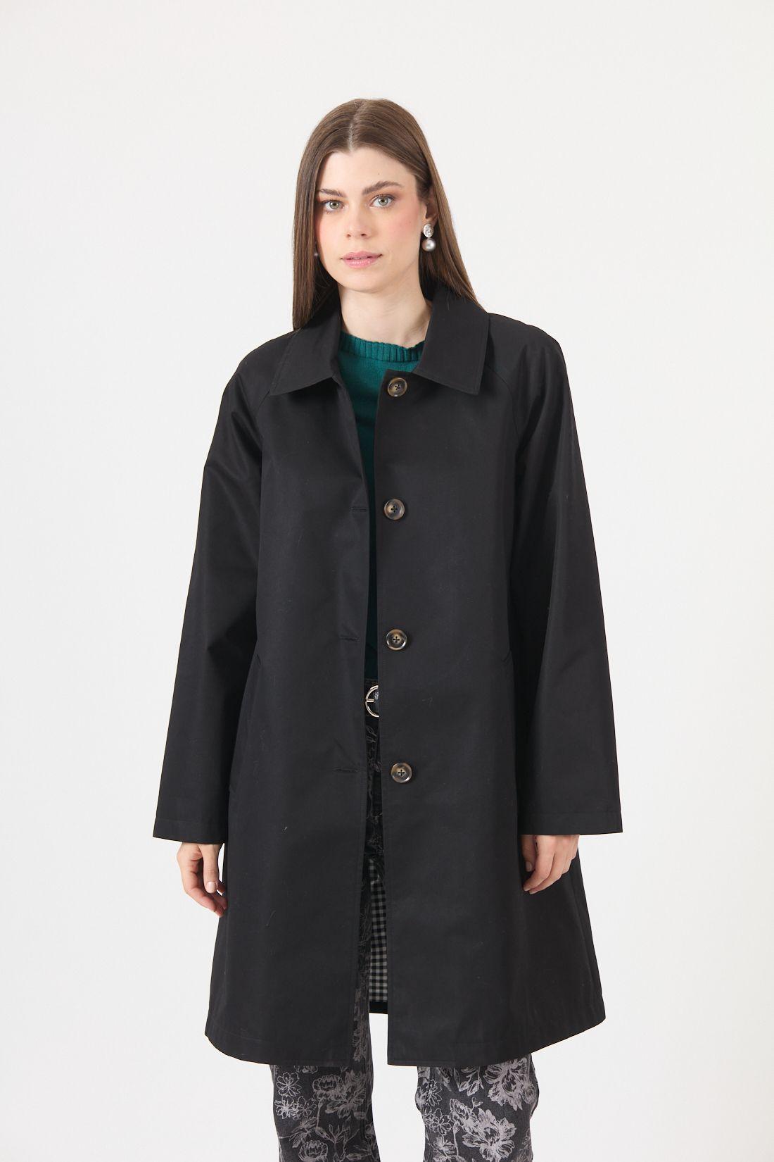 Trench Repelente Al Agua Negro Cod 4400306-2