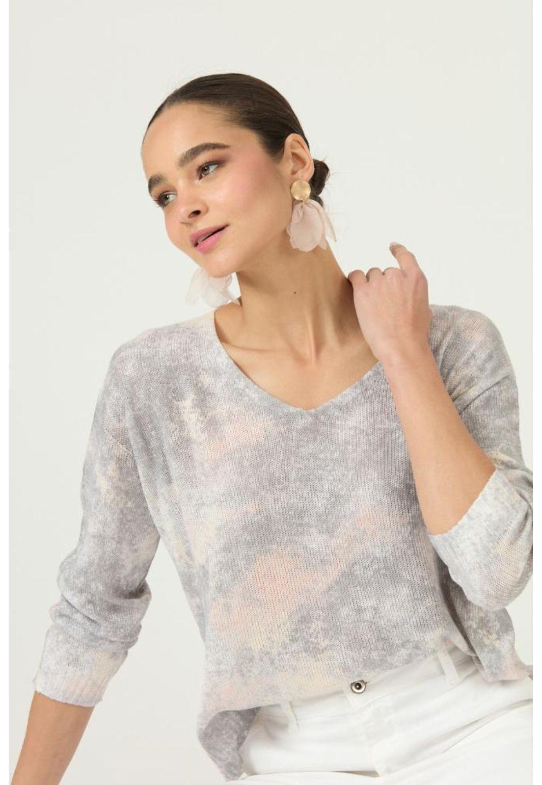 Sweater gris estampado PRIVILEGE 3124-1