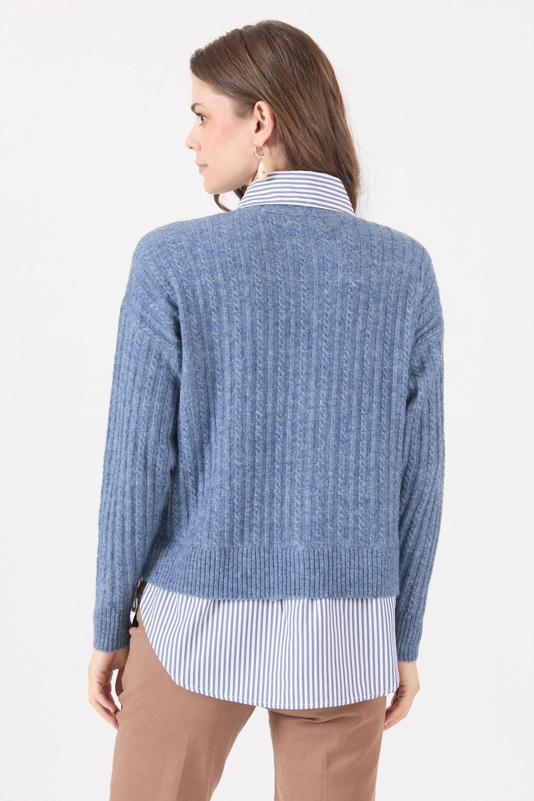 Sweater Con Lana Denim Cod 5414346-3