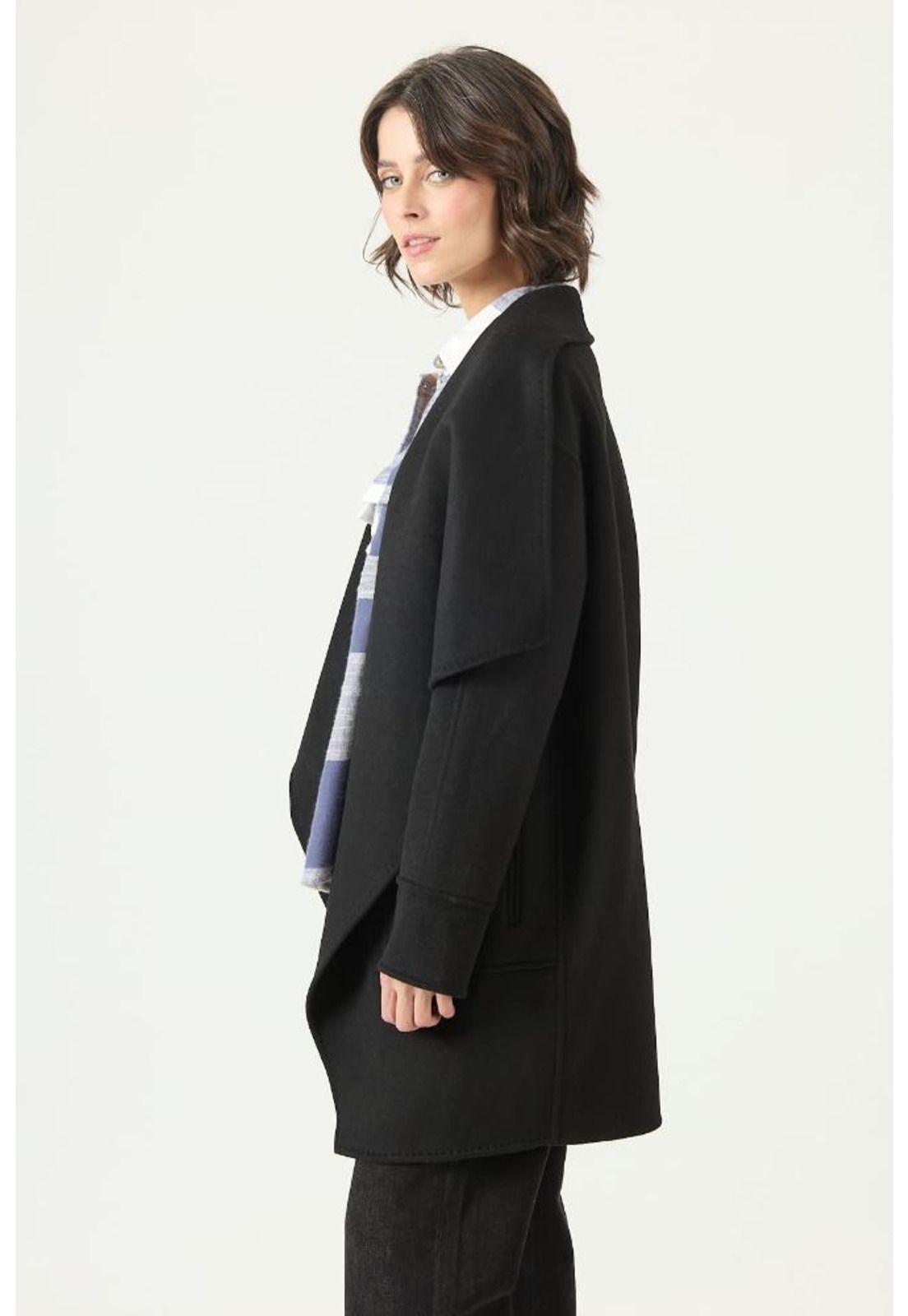 Abrigo con wool blend negro PRIVILEGE 2729-3