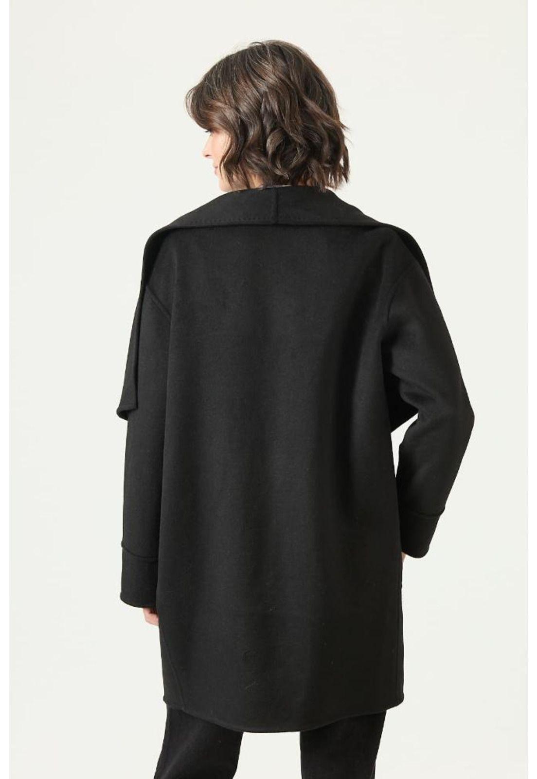 Abrigo con wool blend negro PRIVILEGE 2729-4