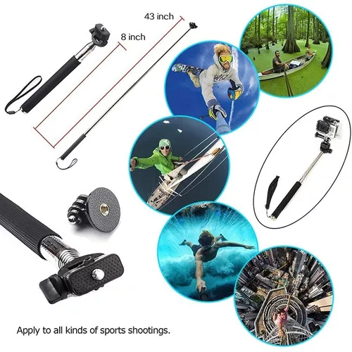 Kit De 50 Accesorios Gopro Hero 2 3 4 5 6 7 8 9 10 11-1