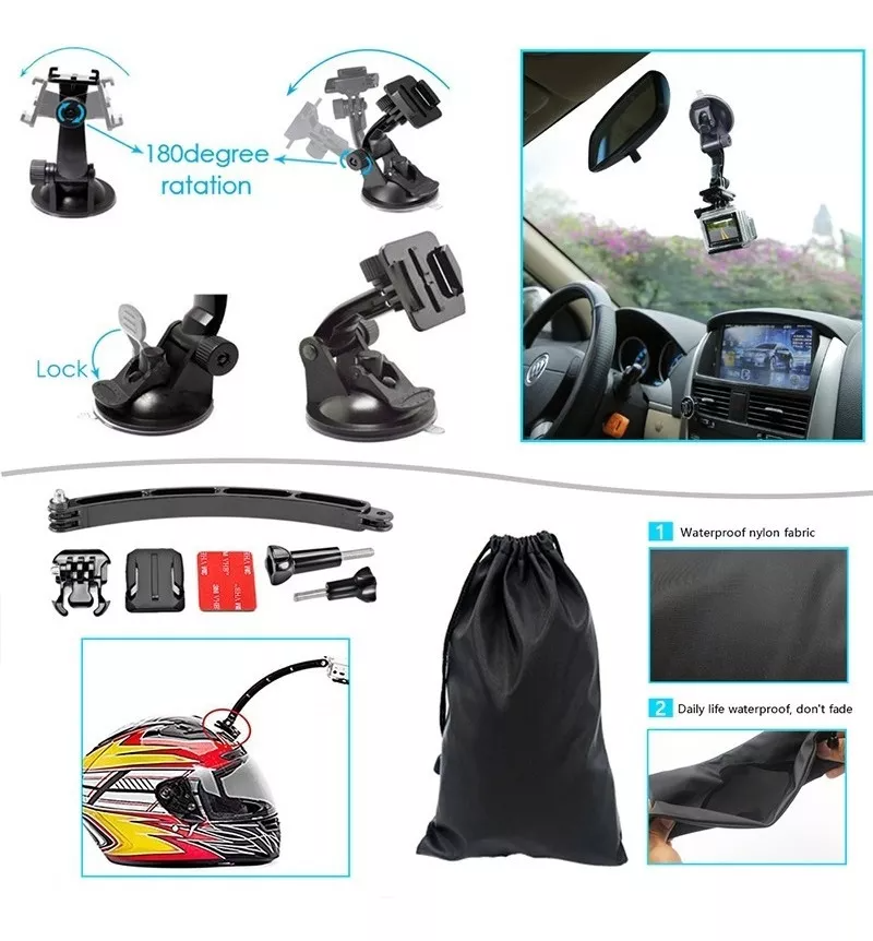 Kit De 50 Accesorios Gopro Hero 2 3 4 5 6 7 8 9 10 11-2