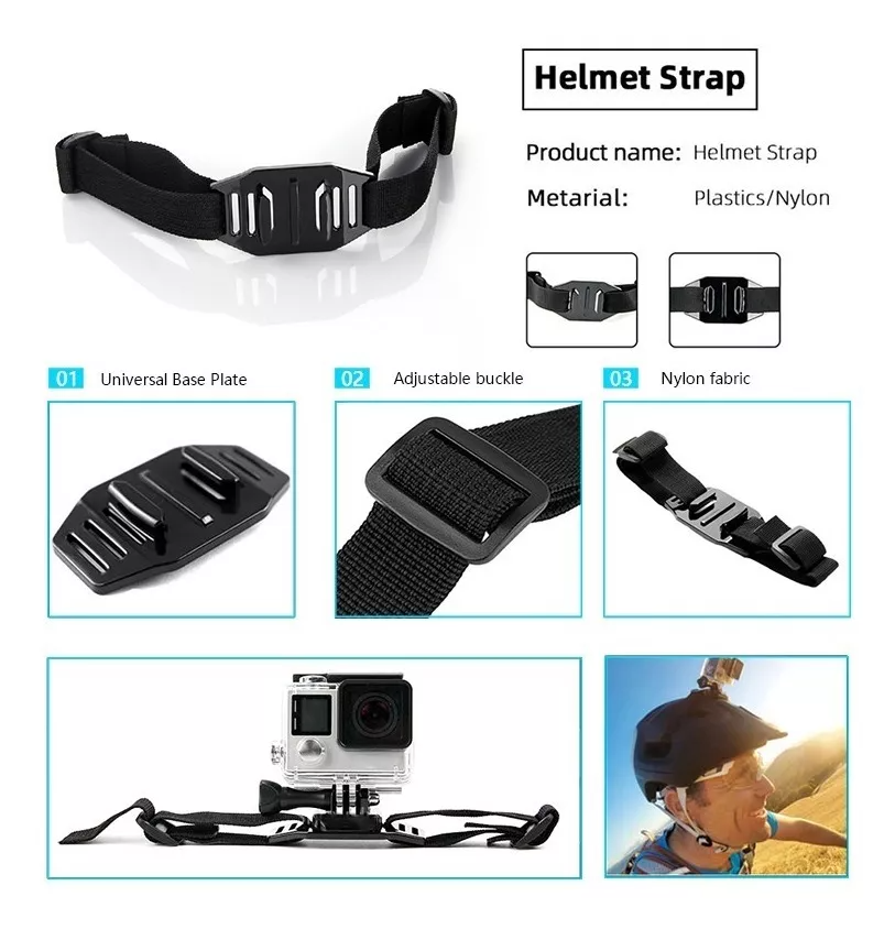 Kit De 50 Accesorios Gopro Hero 2 3 4 5 6 7 8 9 10 11-5