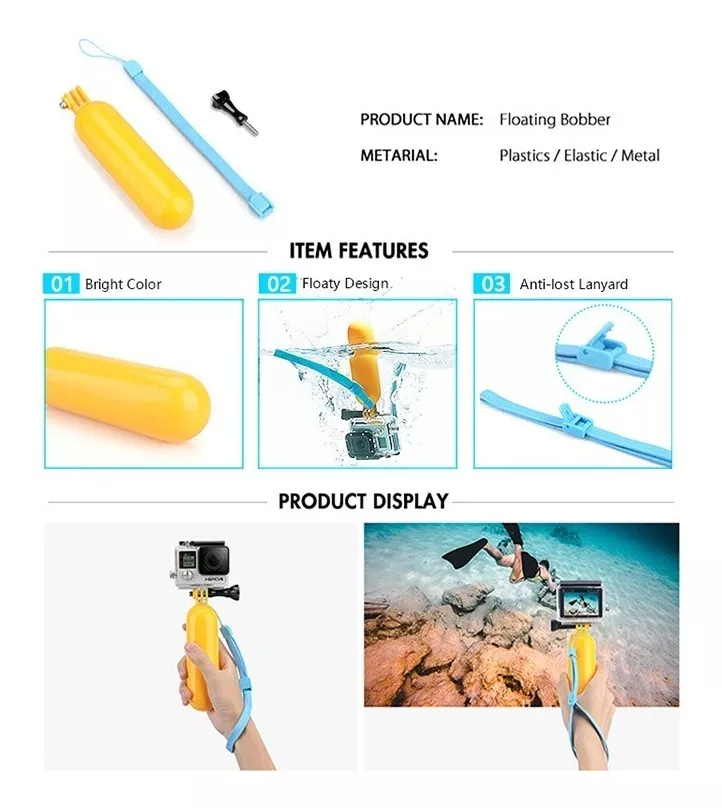 Kit De 50 Accesorios Gopro Hero 2 3 4 5 6 7 8 9 10 11-7