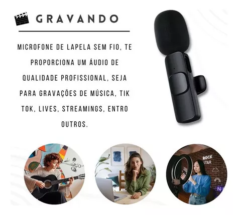 Kit De Micrófono Inalámbrico De Solapa K9 Para iPhone-2
