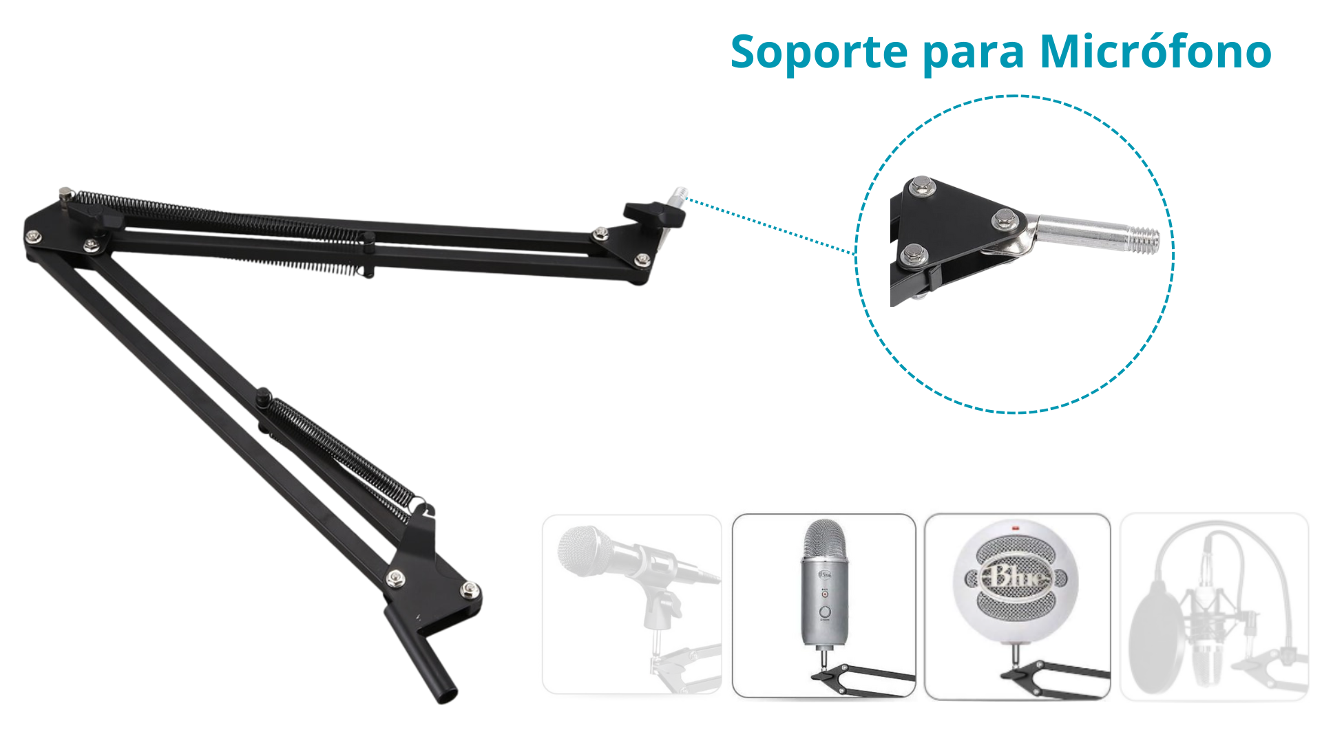 Kit Soporte De Micrófono Para Live/streaming De Escritorio-3
