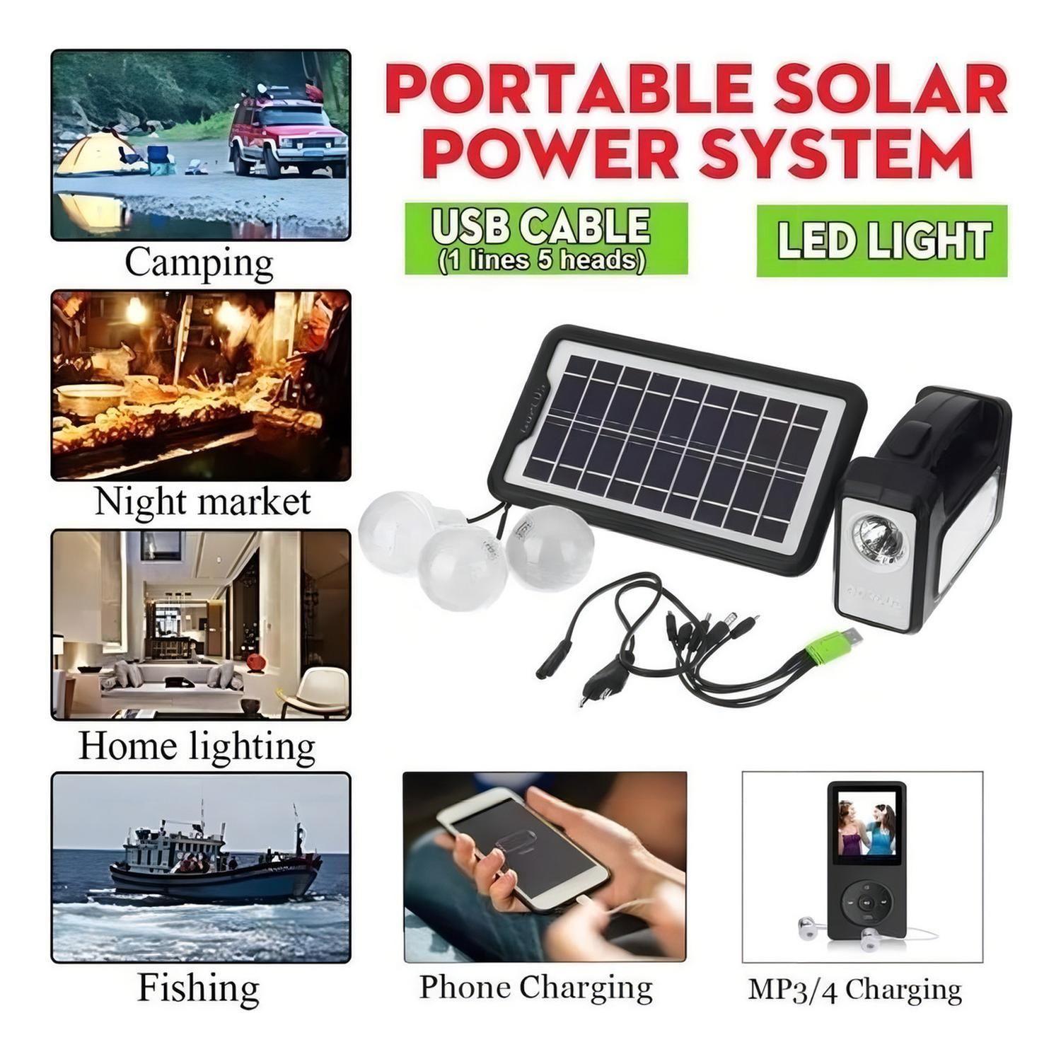 Betensh Kit Solar Emergencia Camping 220v Ampolletas 36hrs Gd-8 -220015 B-2