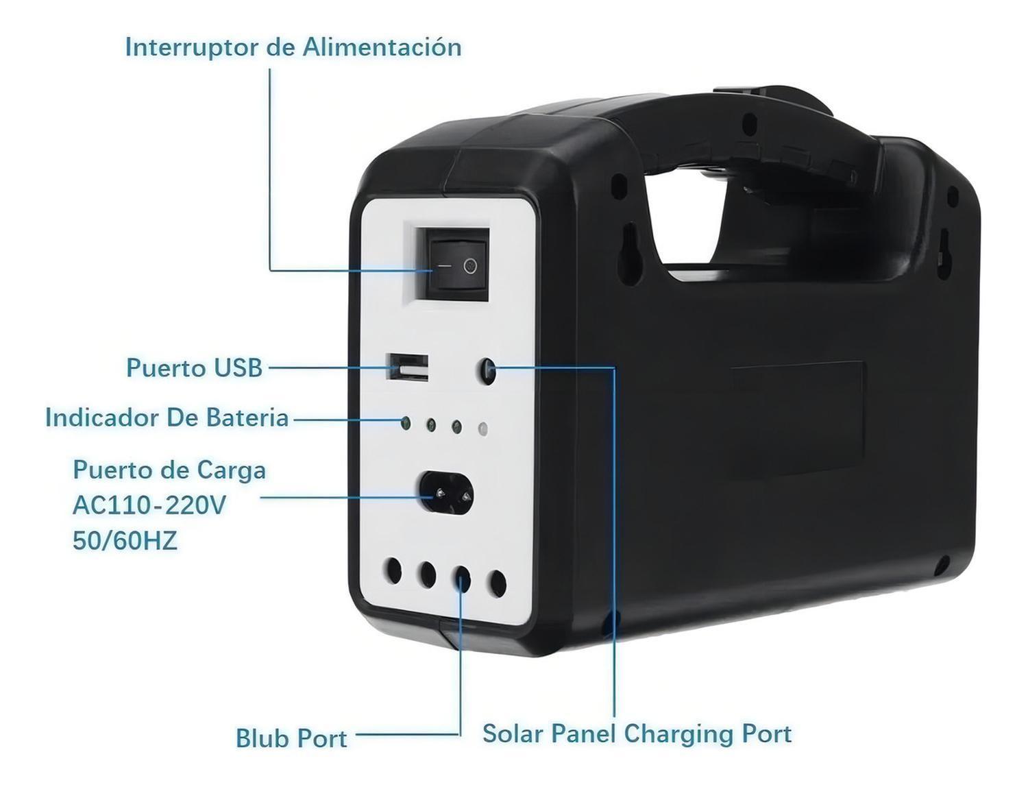 Betensh Kit Solar Emergencia Camping 220v Ampolletas 36hrs Gd-8 -220015 B-5