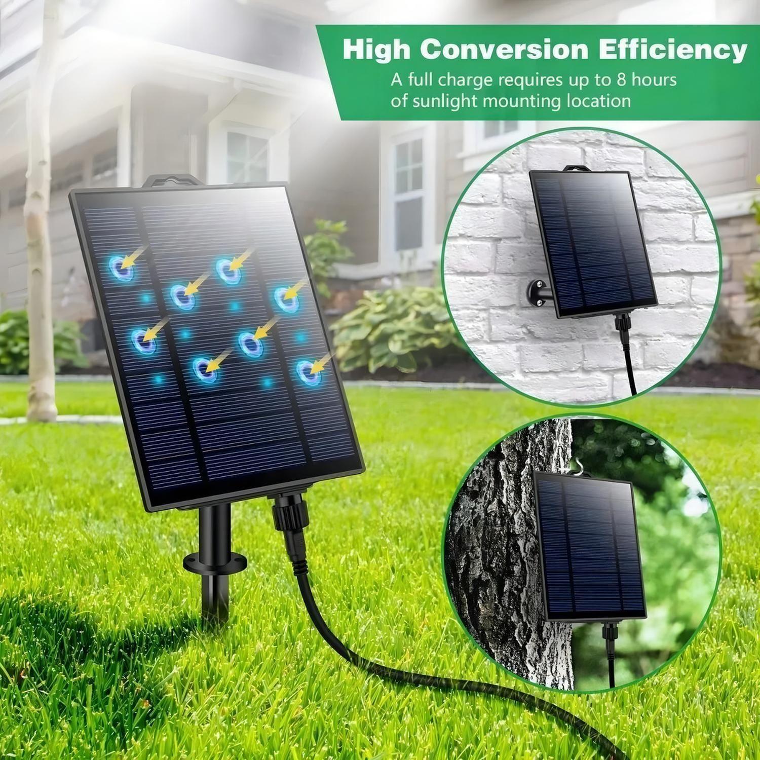 Luces Guirnalda Solar 10 Led Ampolleta Calida Calido 5 Mtrs Calidas-2