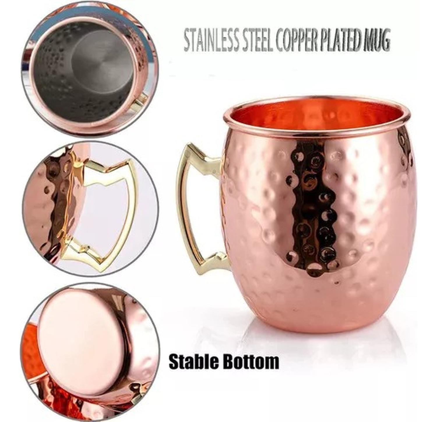 Pack X2 Mugs Vaso De Cobre Tragos Moscow Mule Mojito Bar-2