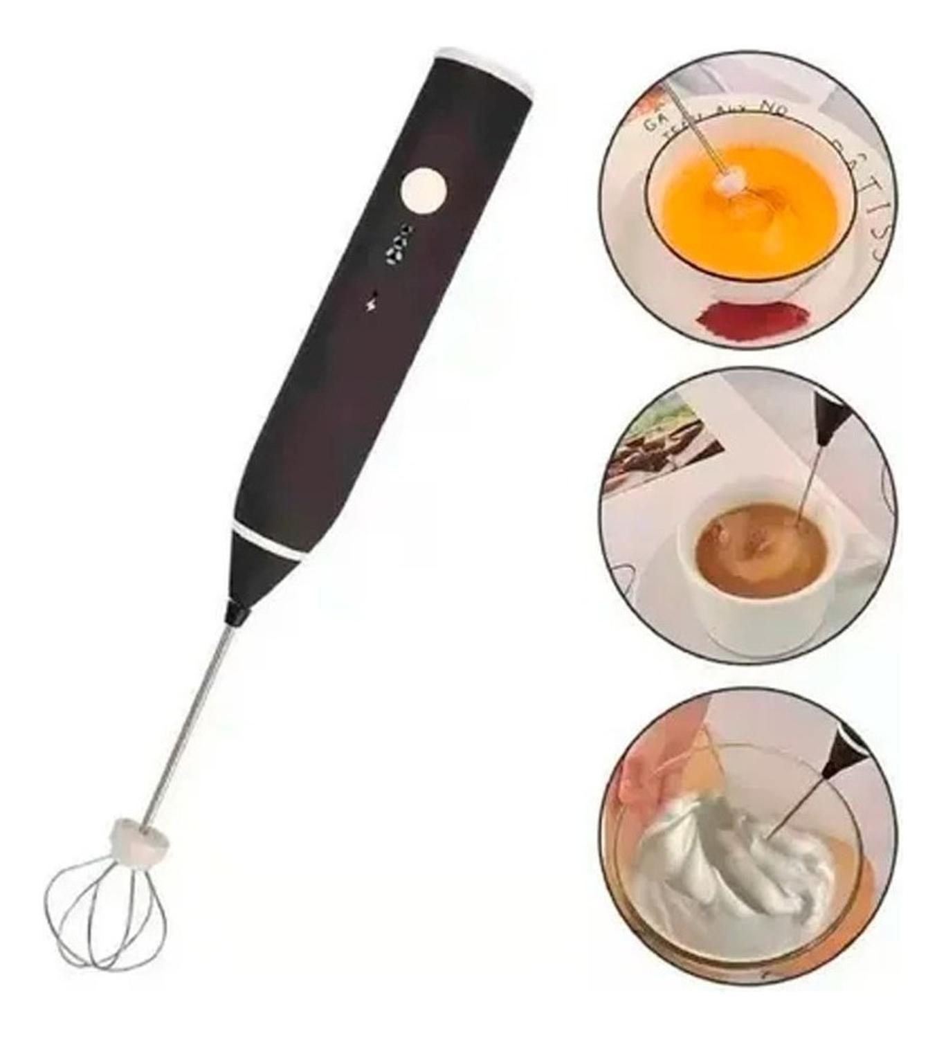 Mini Batidor De Leche Eléctrico Batidor Espumador Recargable-4