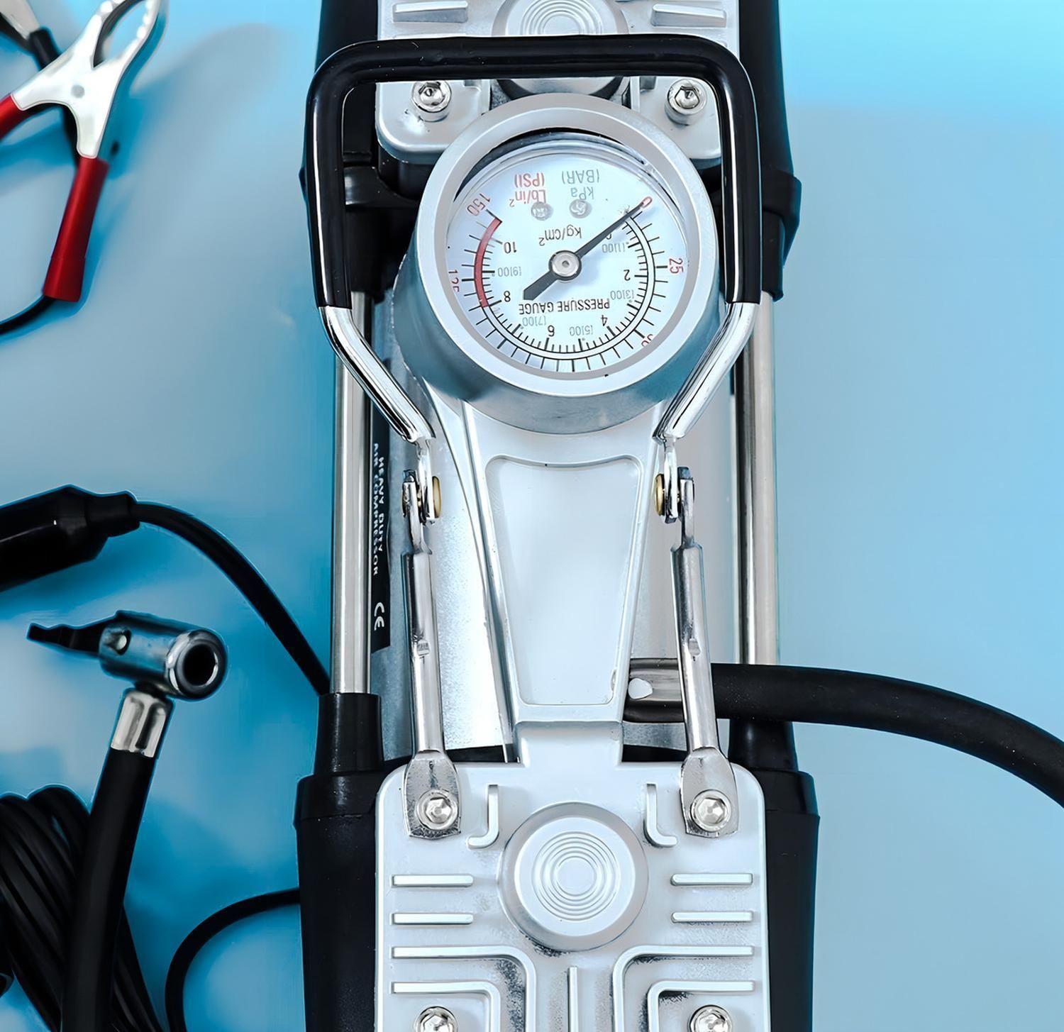 Compresor Aire Doble Cilindro Inflador Para Auto 150psi Colo-8