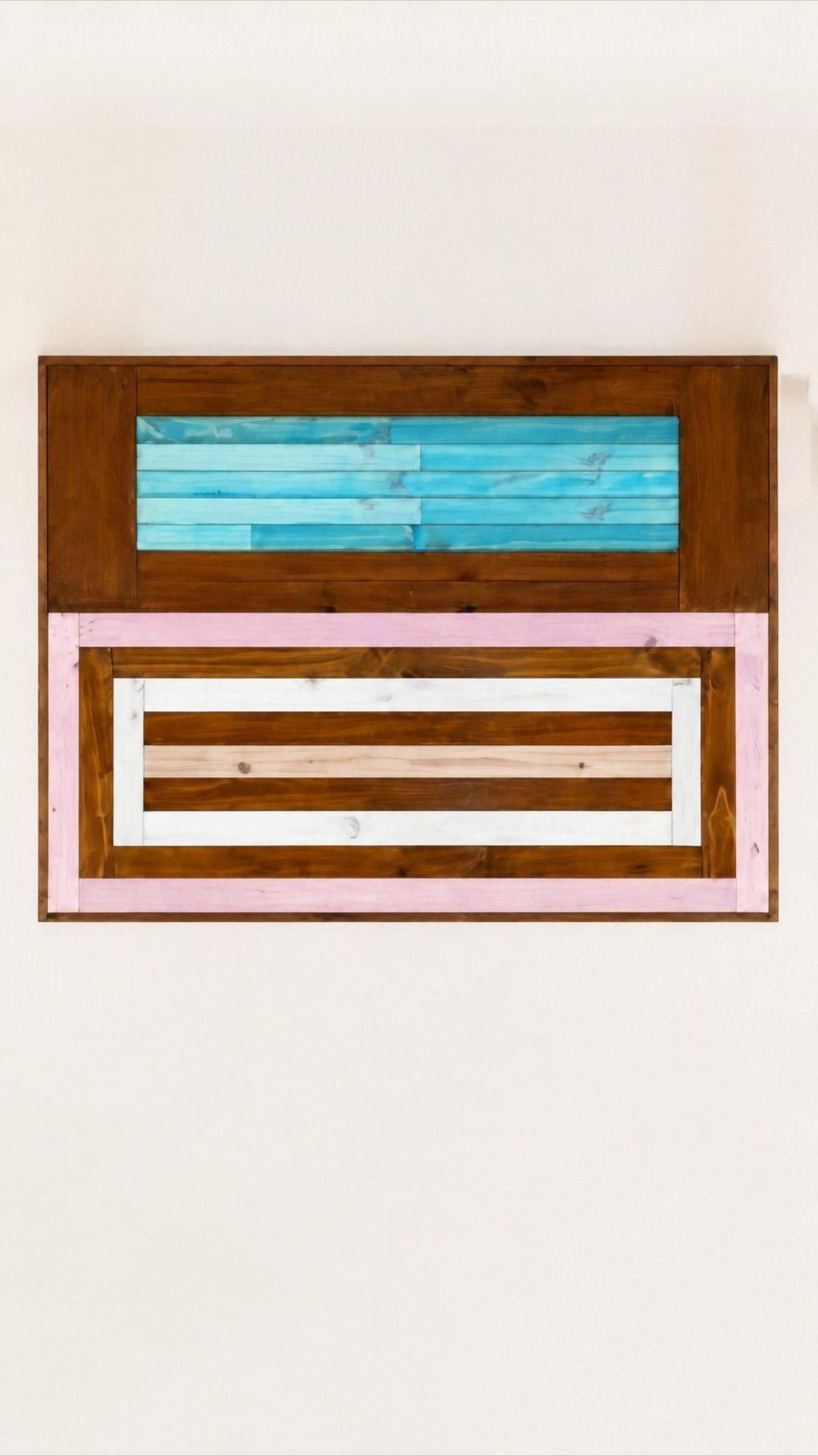 Respaldo Madera 2 P Francisca Vintage 2 Diseños en 1 Sola Pieza-2