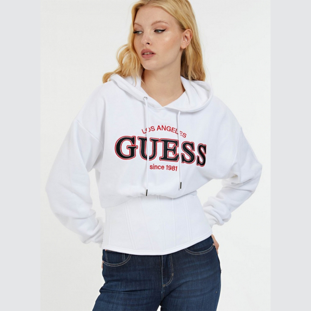 Poleron Guess Blanco Mujer-0