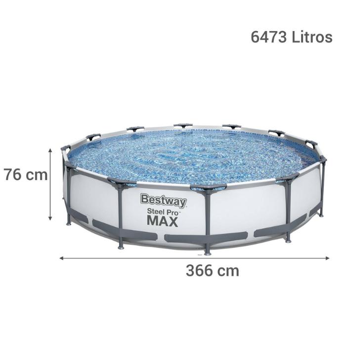 Piscina Bestway 366x76 Steel Pro Max 56416 De 6473 Litros-1
