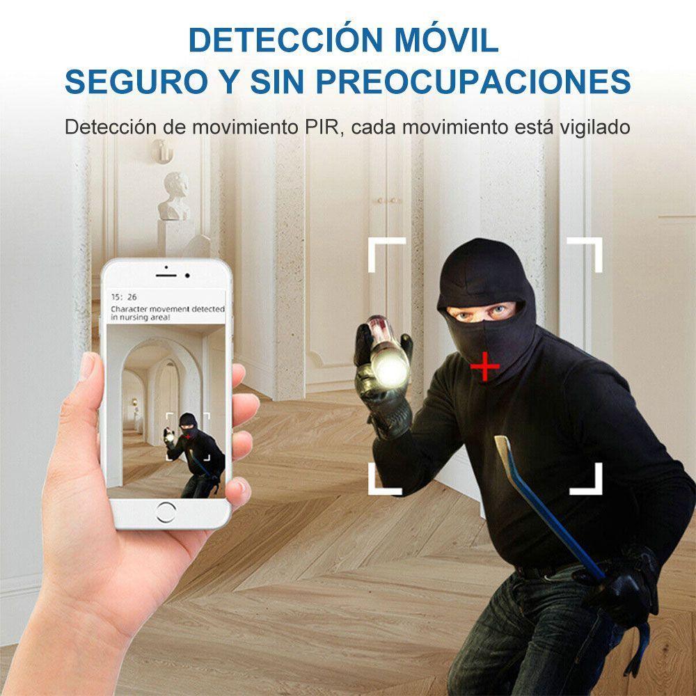 Camara de Vigilancia para seguridad con 1080P HD Vision Nocturna Inalambrica-4