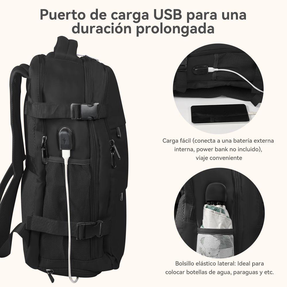 Mochila De Viaje Gran Capacidad Multifuncional Con Puerto USB-4