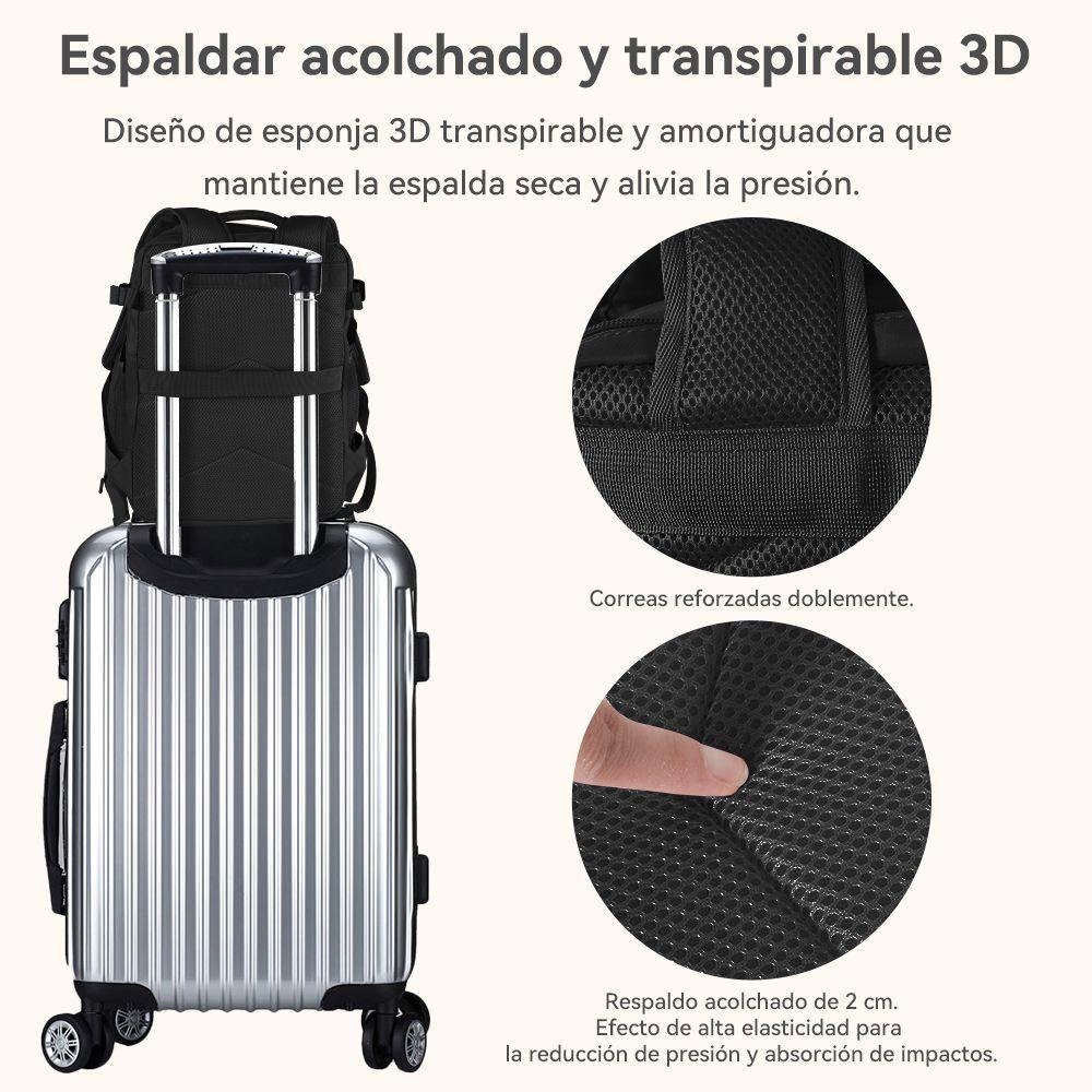 Mochila De Viaje Gran Capacidad Multifuncional Con Puerto USB-5