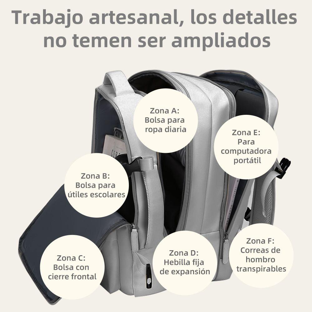 Mochila De Viaje Gran Capacidad Multifuncional Con Puerto USB-2