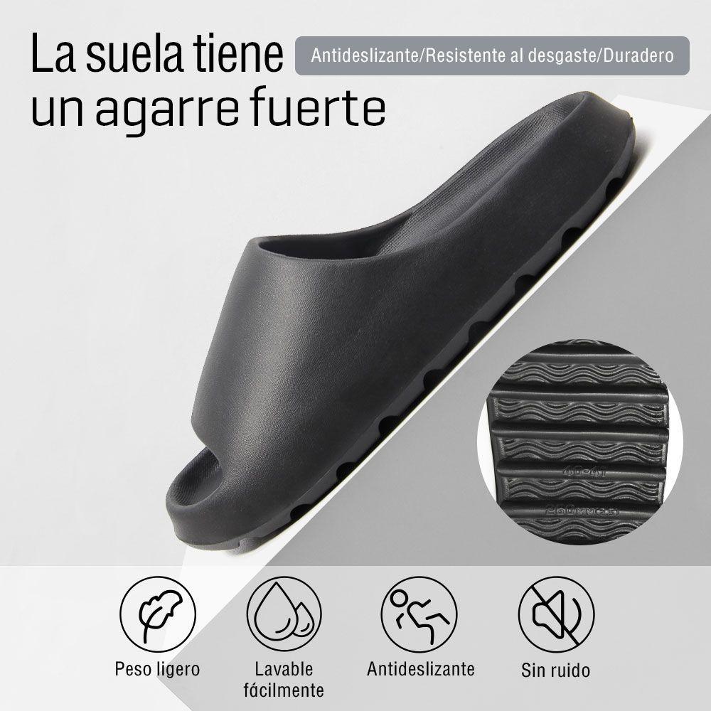 Sandalias Zapatillas Antideslizantes De Eva Playa Casa Ocio Negro Unisex-2