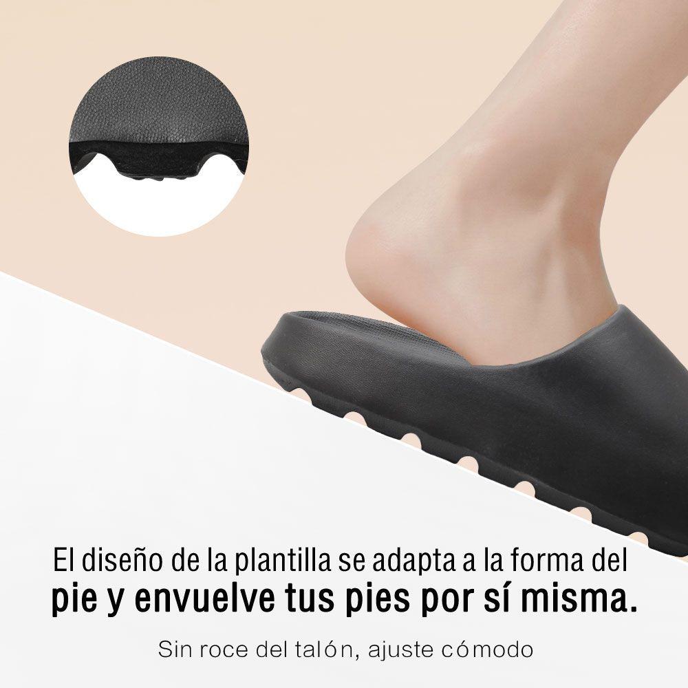 Sandalias Zapatillas Antideslizantes De Eva Playa Casa Ocio Negro Unisex-3