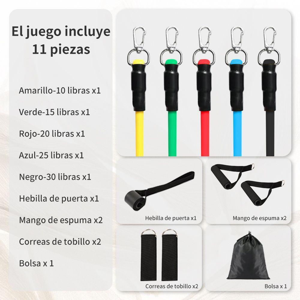 Kit Bandas Elasticas De Resistencia Ejercicio 11 Piezas-1