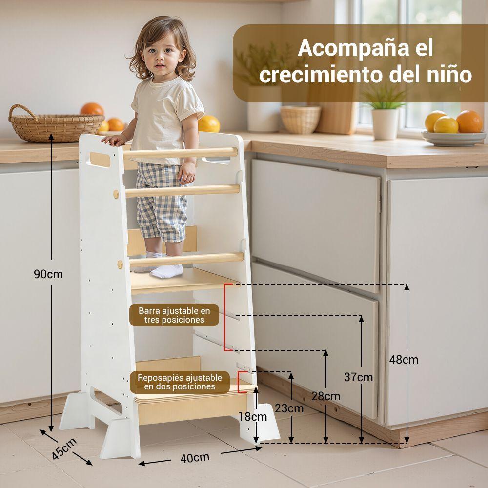 Torre de Aprendizaje Montessori para Ni os de Madera-1