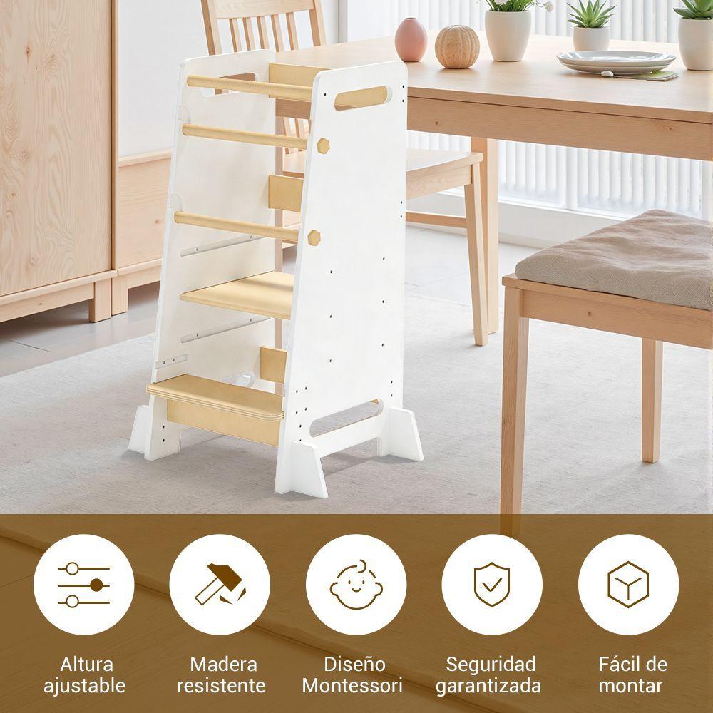 Torre de Aprendizaje Montessori para Ni os de Madera-7