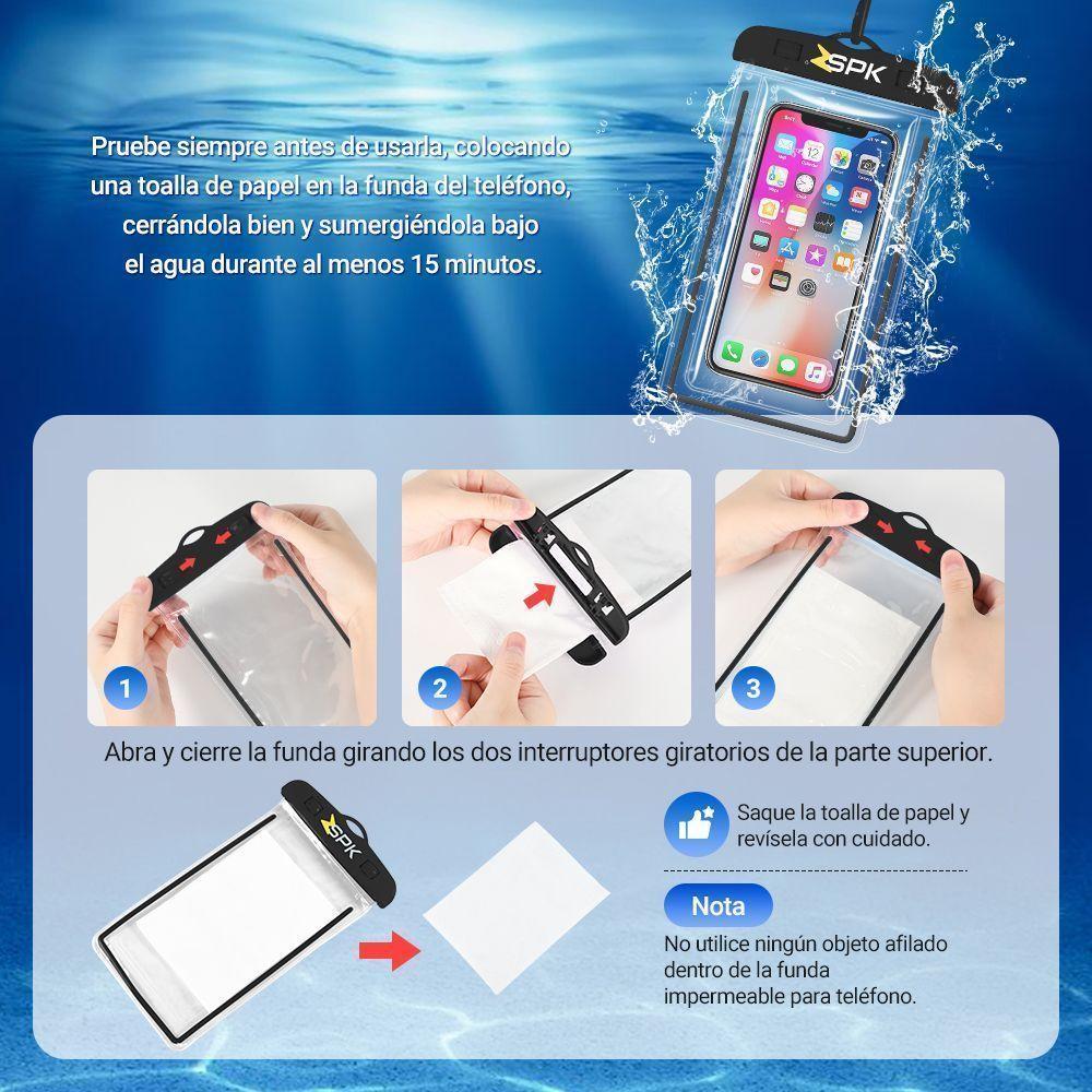 Funda Protectora Impermeable Sumergible Para Celular Telefono-4
